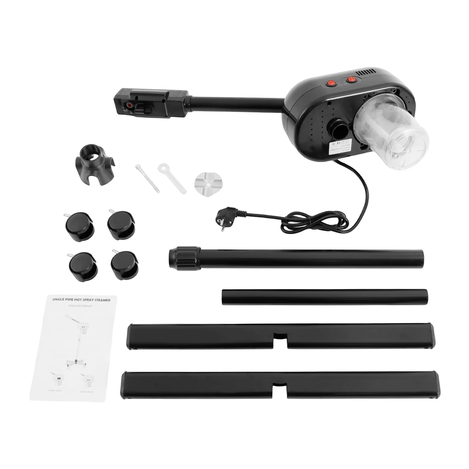 750ml Ozone Facial Steamer Height Adjustable Sprayer 360° Rotatable Movable Skin Care Equipment for Salon Beauty Spa White/Black