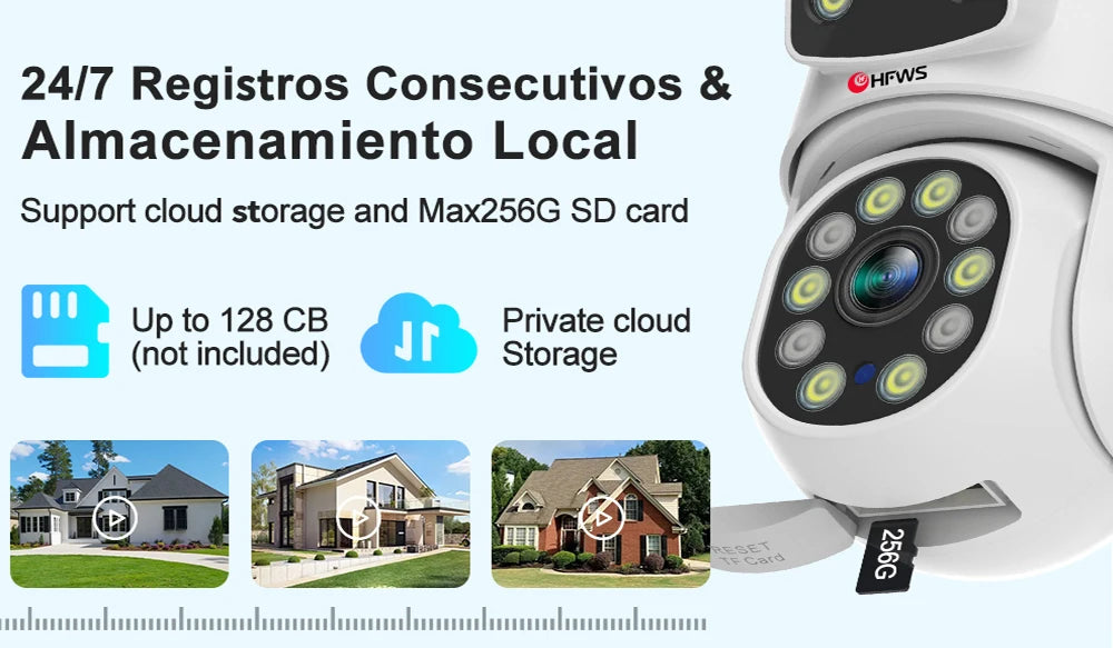 6MP Dual-Lens PTZ Camera Outdoor - WiFi 6/AI Tracking 2-Way Audio IP66 Waterproof CCTV Security System with P2P O-kam Pro