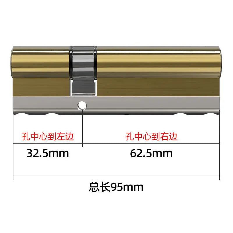 High Quality European Standard Cylinder Super C-level Anti-theft Door All Copper Lock Core, Household All Metal 8pcs Master Keys