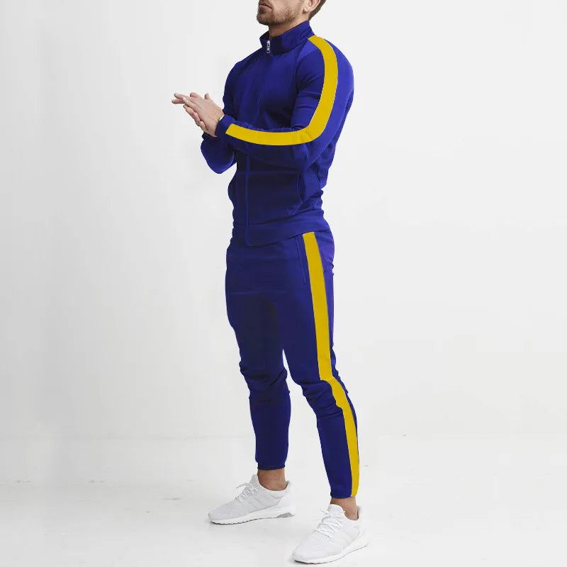 Europe America Autumn and Winter New Casual Men's Sports Suit Casual Suit Hooded Sports Men's