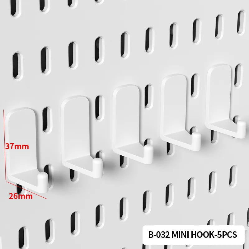 Study Room Pegboard with Shelves Tool Free Wall Grid Scratch Proof Easy to Install for Computer Desk Accessories