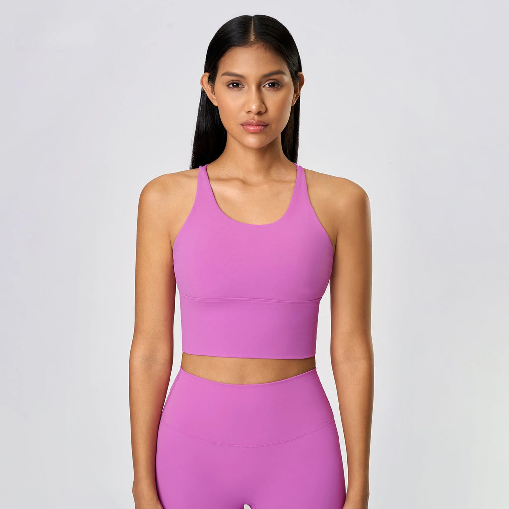 New Style Sports Bra: Shock-Absorbing, Sexy Open-Back, Thin-Strap Tank Top for Women's Yoga