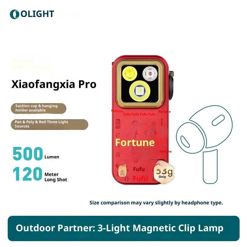 Olight Oclip Pro Outdoor Flashlight Portable Strong Light Camping Torch Long Range Rechargeable 500LM Aluminum Alloy Flashlight