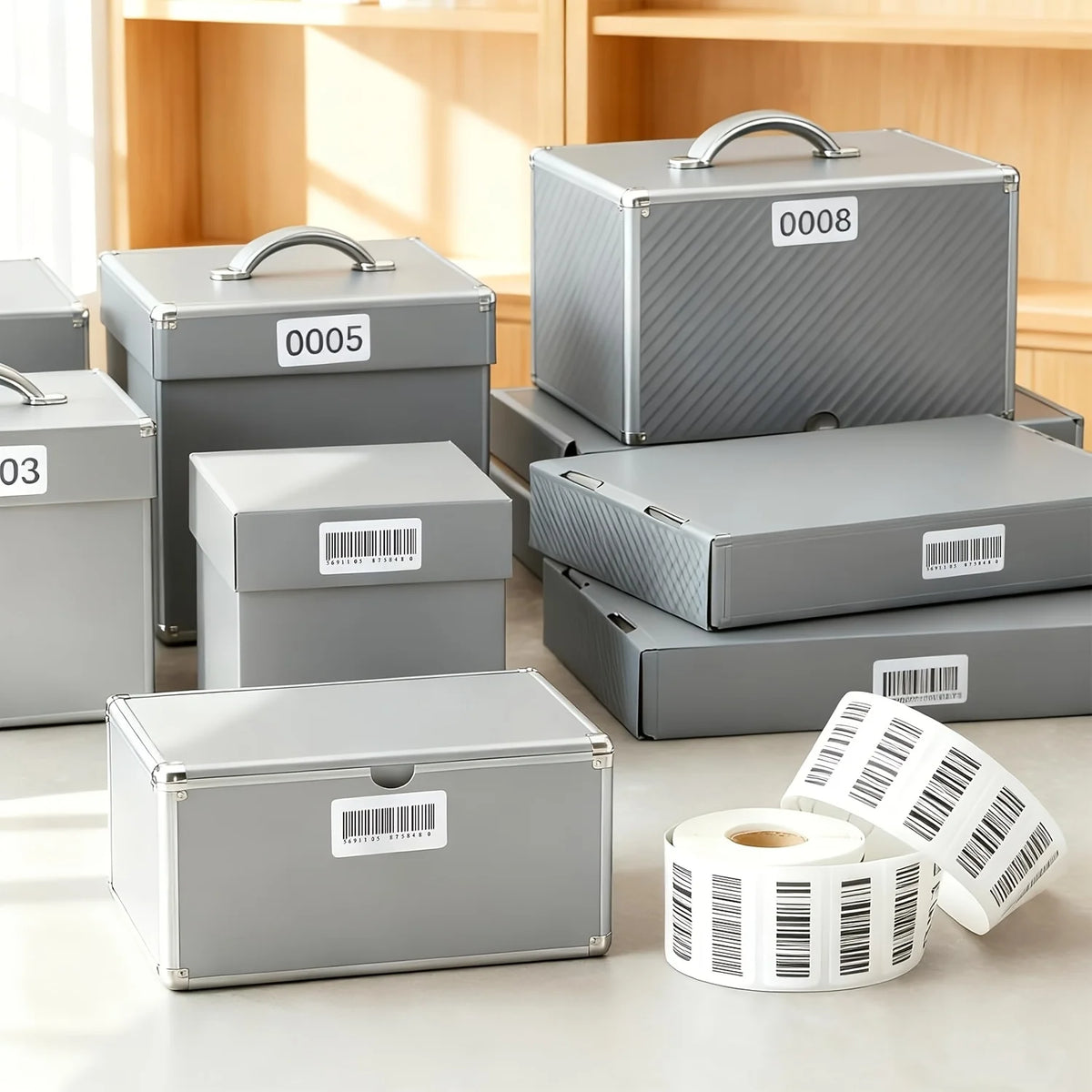 White Thermal Label Paper, Printing, Multi-Purpose Thermal Label Paper, Suitable for Folder Organization, 230 Sheets Per Rolls