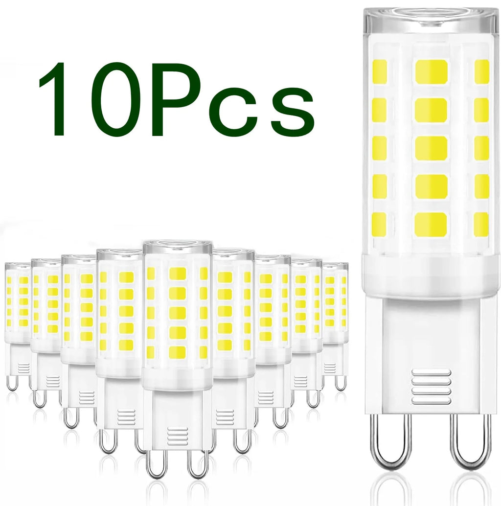 10Pcs G9 LED Lamp Brightest AC220V 230V 240V 7W Ceramic SMD 2835 LED Bulb Warm/Cool White Spotlight Replace Halogen LED Lighting
