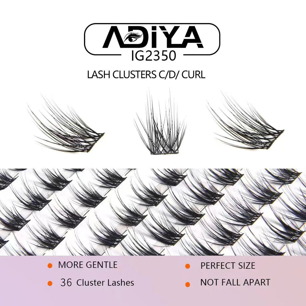 DIY Cluster Lashes for Personal Makeup Wide Stem C D DD Curl Eyelash Extension Segmented False Eyelashes Individual Natural Lash