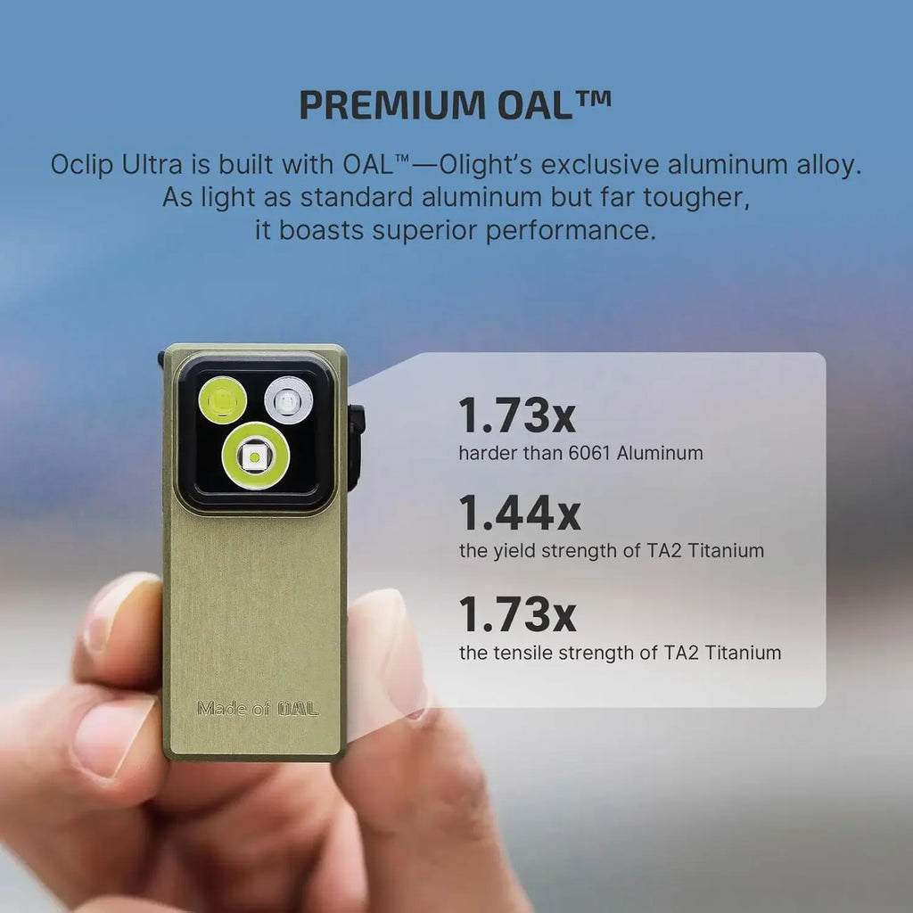 OLIGHT Oclip Ultra EDC Flashlight Clip-on Light, 530 Lumens Rechargeable with Type-C Charging