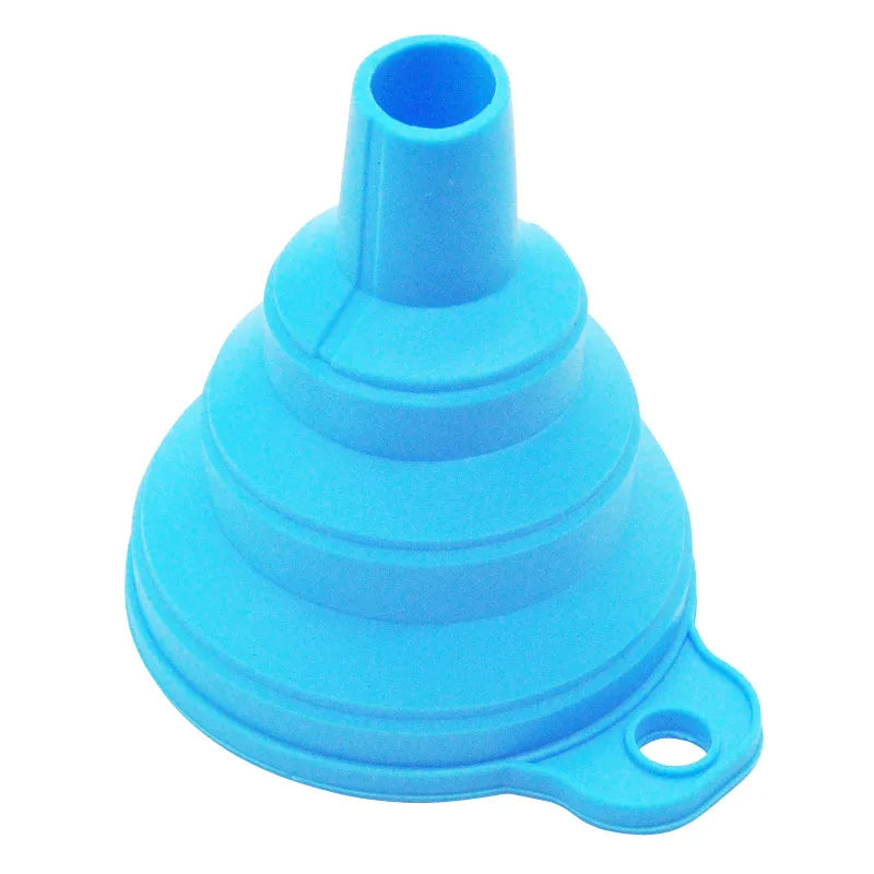 Silicone Collapsible Funnel, Foldable Funnels For Water Liquid Oil, Kitchen Gadgets Accessories, Kitchen Utensils, Apartment Ess