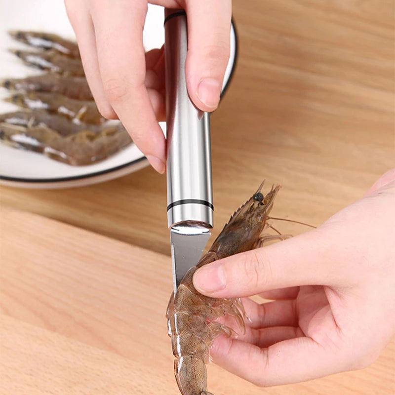 Kitchen Accessories Shrimp Peeler Stainless Steel Seafood Cooking Tools Creative Convenient Shrimp Peel Device Kitchen Gadgets