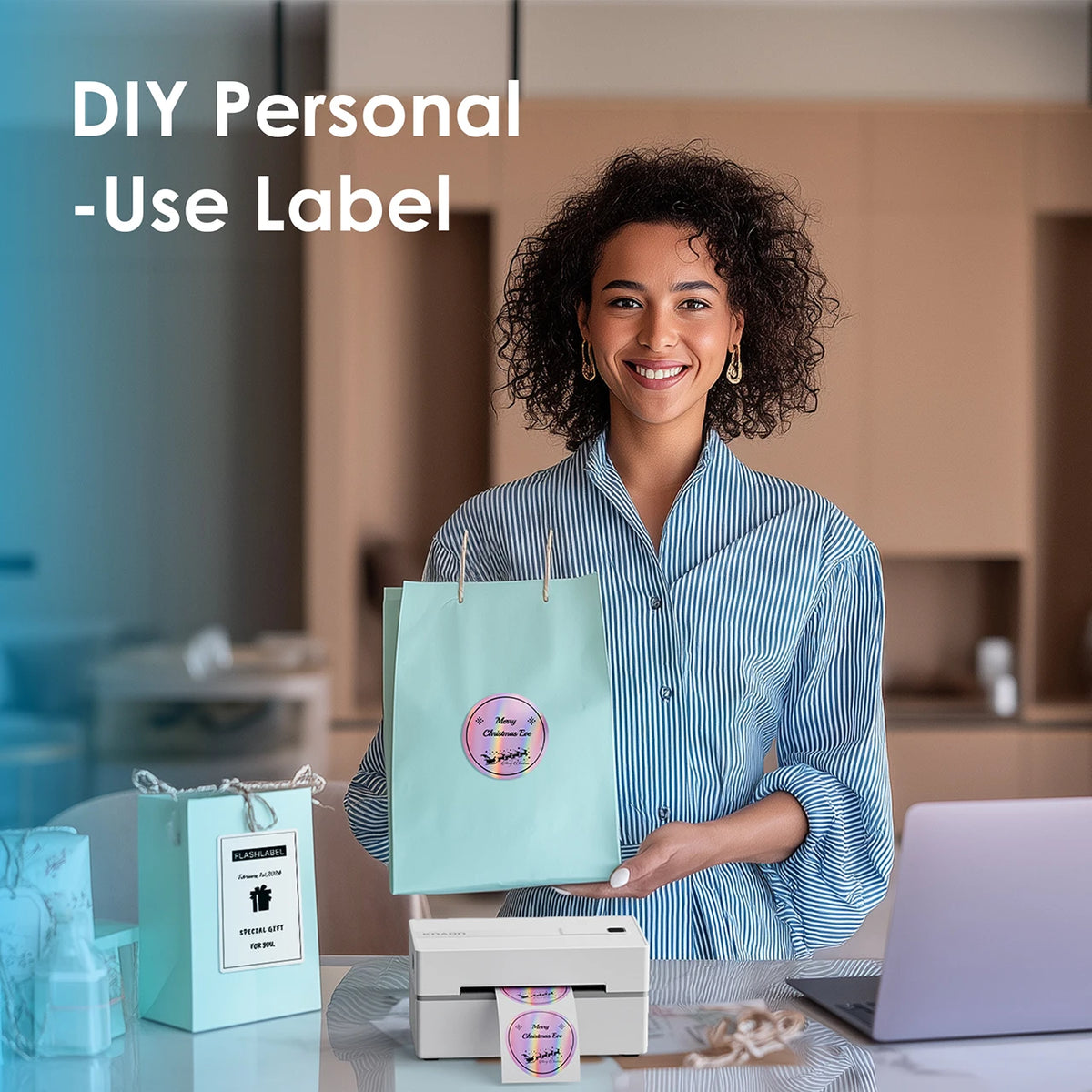 Thermal Label Printer -4x6 Shipping Label Printer for Small Business, Home Use - Compatible with Android, iPhone and Windows