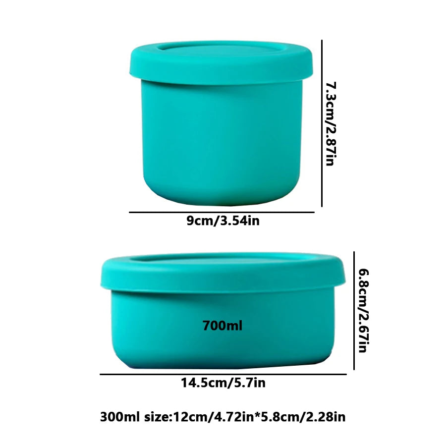 Food-Grade Silicone Lunch Box Microwave Heating Preservation Box Storage Box Sealed Lunch Box Food Preservation Box