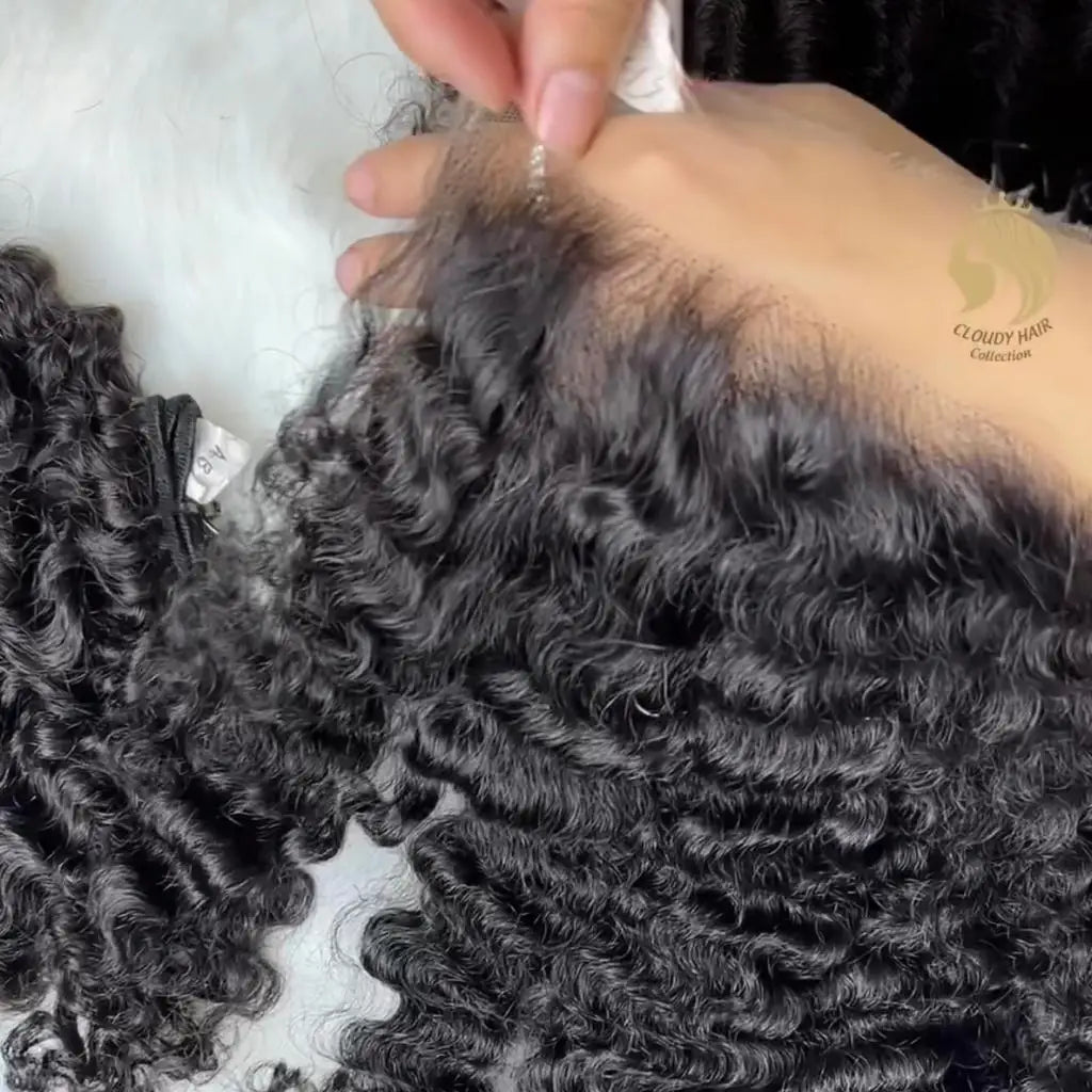 Factory Price Wholesale Afro Closure HD Lace Human Hair Cuticle Aligned Super Double Drawn 36 Inches Long-Lasting Quality
