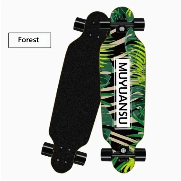 Korean Style Mini Dancing Four-Wheel Short Skateboard, Street Cruising Portable Commuter Skate Board for Adults Teenagers Boys
