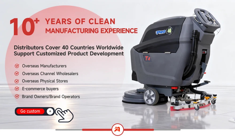 Top Rated T4B Hand Push Floor Scrubber | Industrial Commercial Floor Washing Machine from China Supplier