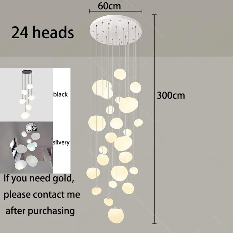 Modern home decor led lights pendant light lamps forstaircase Chandeliers for living room hanging light indoor lighting