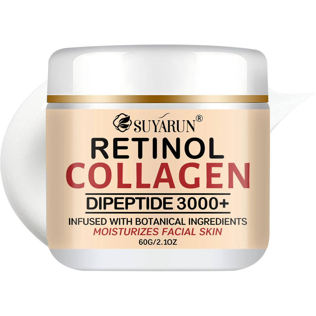 SUYARUN Retinol Collagen Face Cream Hydrating Moisturizing Anti-Aging Wrinkle Firming Night Cream for All Skin Types.