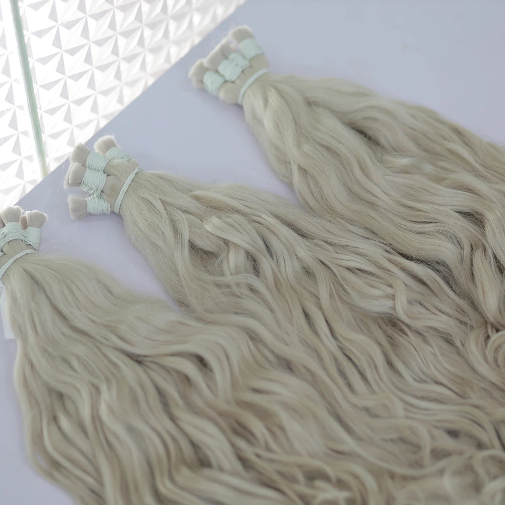 Remy Natural Wavy Hair Extensions Wholesale Bundles Bulk Remy Hair Extensions For Salons