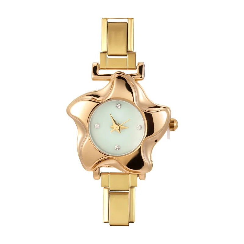 Irregular alloy case Arabic numeral classic dial Stars-shaped diamond-encrusted fashion Stainless Steel Bracelet ladies watch