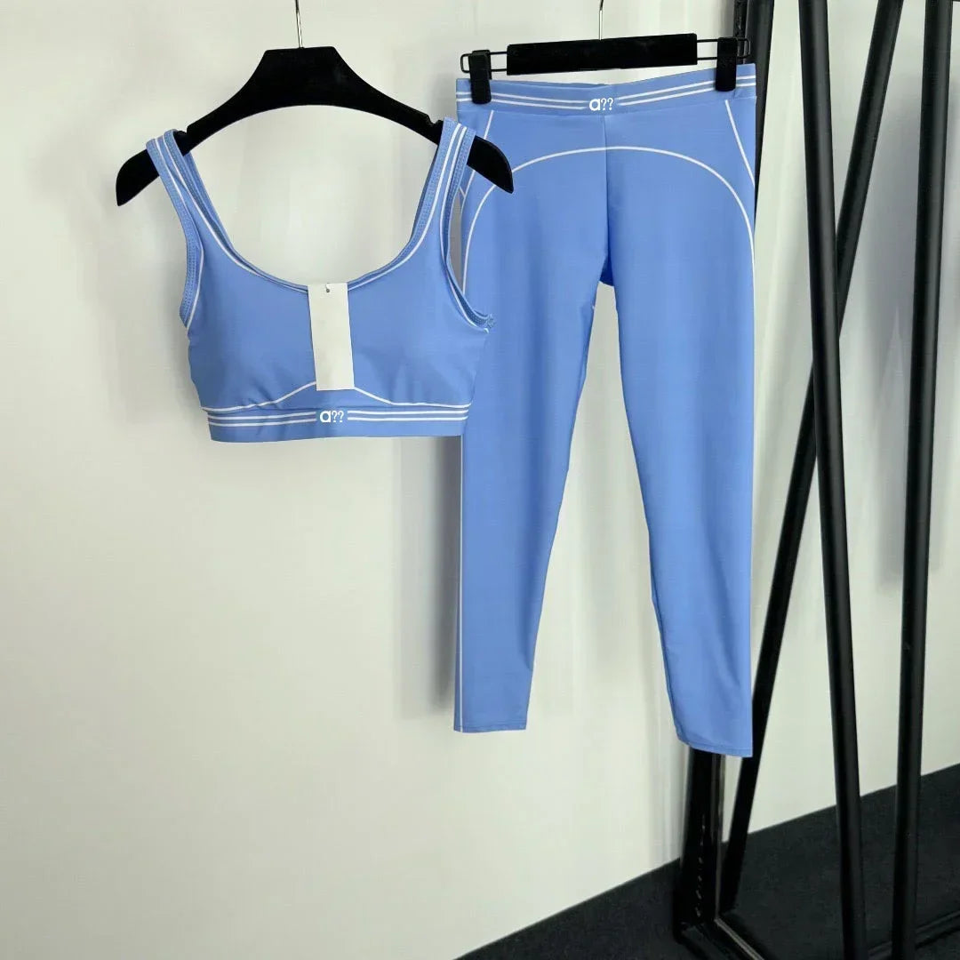 2026 Summer New Yoga Sports Suit Sling Vest Elastic Small Foot Leggings