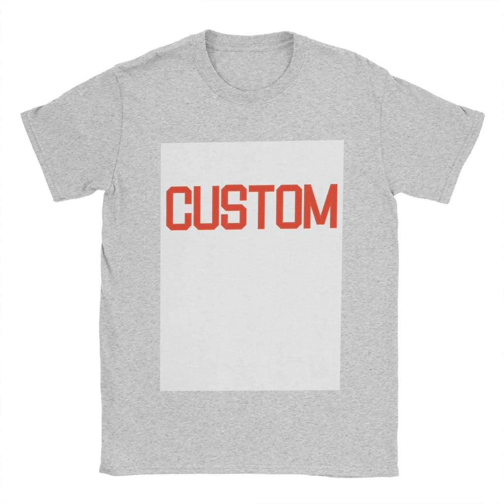 Premium Customized T Shirt Logo Picture Printing 100% Cotton Custom Brand T-Shirt Short Sleeved Print Your Own Design O Neck Tee
