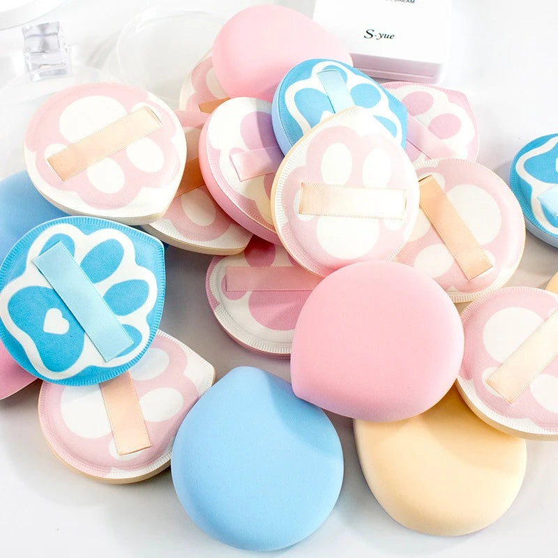 Cute Powder Sponge Puffs Foundation Cream Cushion Puff Cat Claws Shape Makeup Sponge Air Cushion Beauty Cosmetics Tools Portable