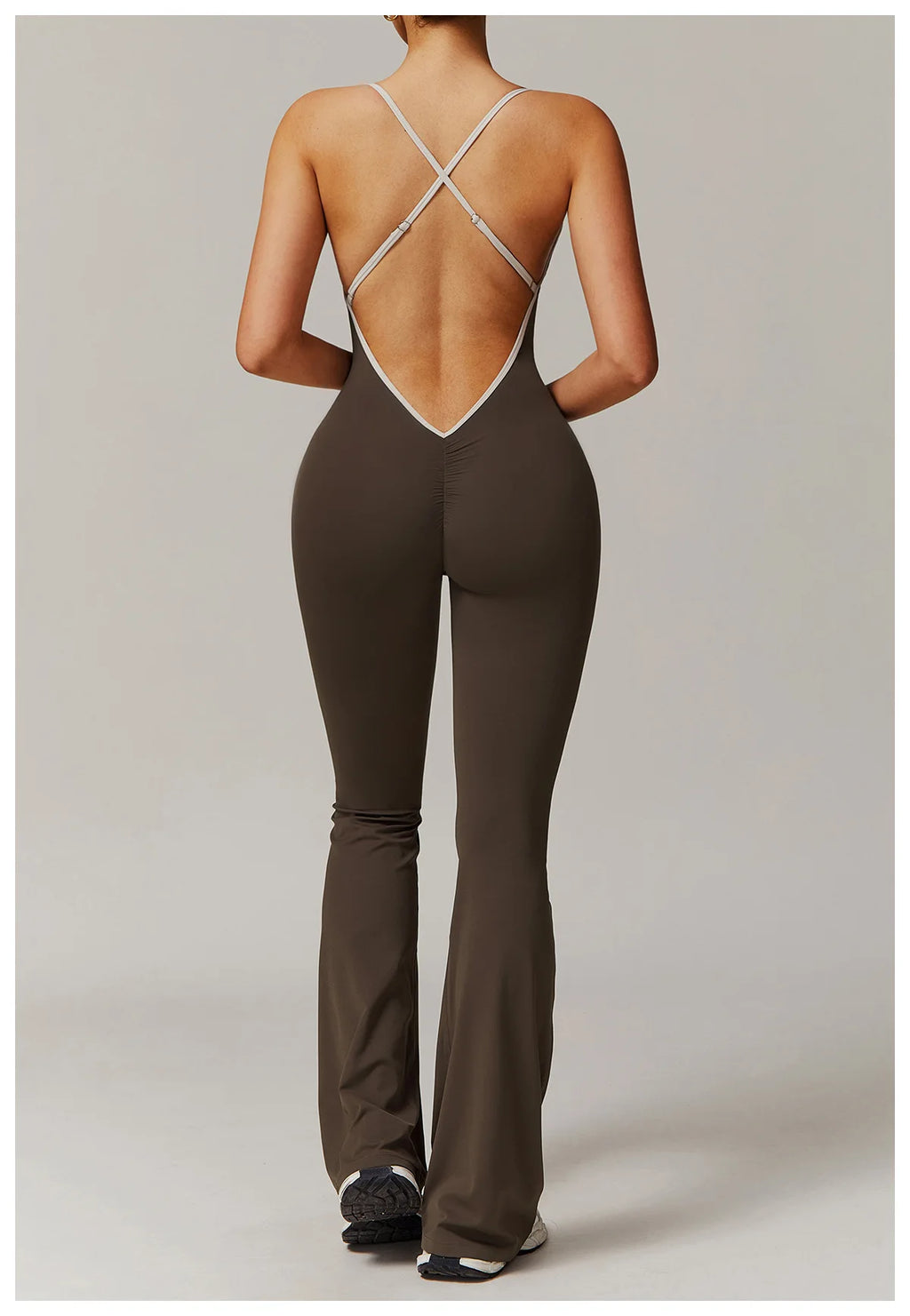 Sexy Back V Jumpsuit Gym Set Women Training Yoga Suit Sportswear Women Sports Jumpsuit Fitness Rompers Stretch Workout Bodysuits