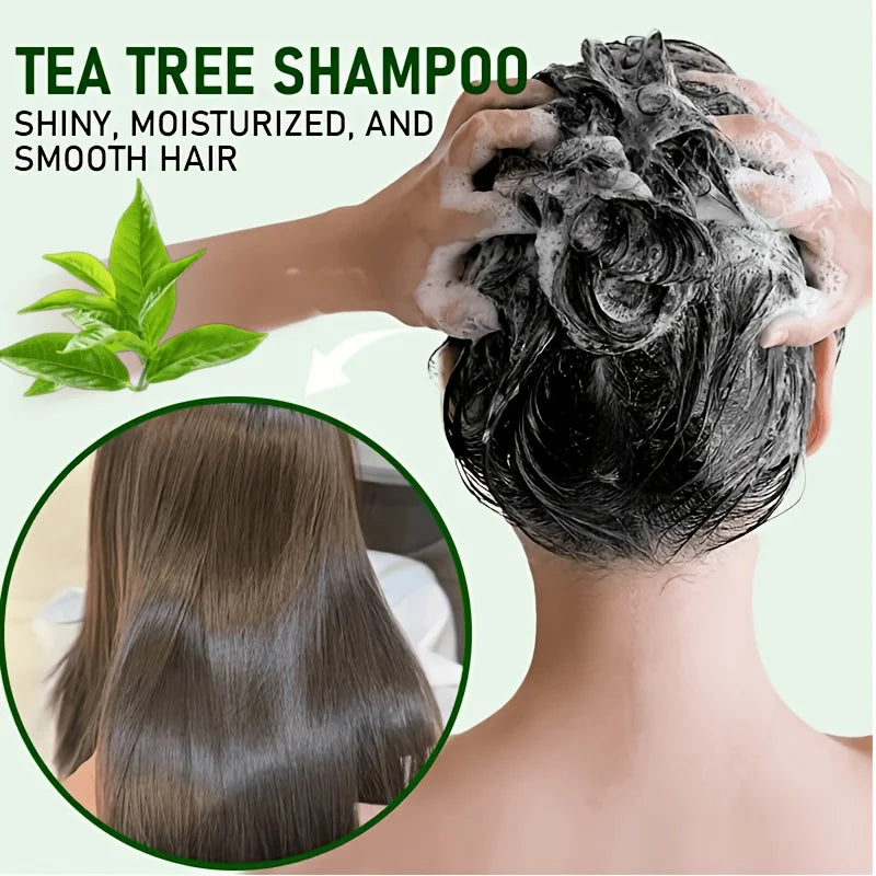 GSWP Tea Tree Shampoo, Deeply Cleanses and Moisturizes, Controls Oil While Keeping Hair Light and Airy.200/400g