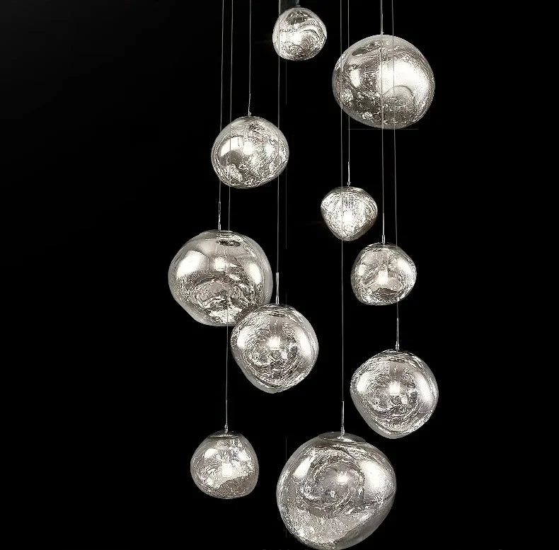 Modern Home Decor Led Ceiling Lamps Pendant Light Chandeliers hanging Light Fixture For Staircase Living Room Indoor Lighting