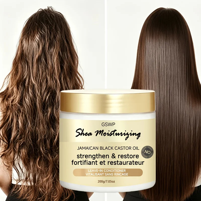 GSWP Shea Butter Moisturizing Leave-In Conditioner,strengthen hair, reduce dryness split ends, and provide deep hydration.200g