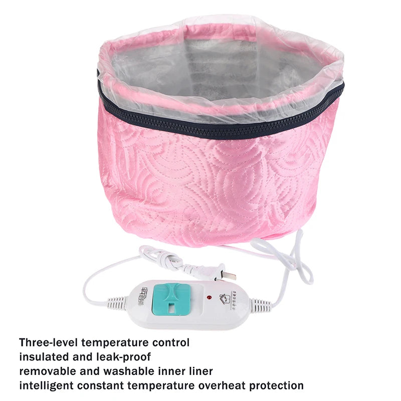 Hair Steamer Cap Electric Hair Heating Cap Thermal Hat Self-heating Hat SPA Nourishing Hair Styling Care〔CC55〕
