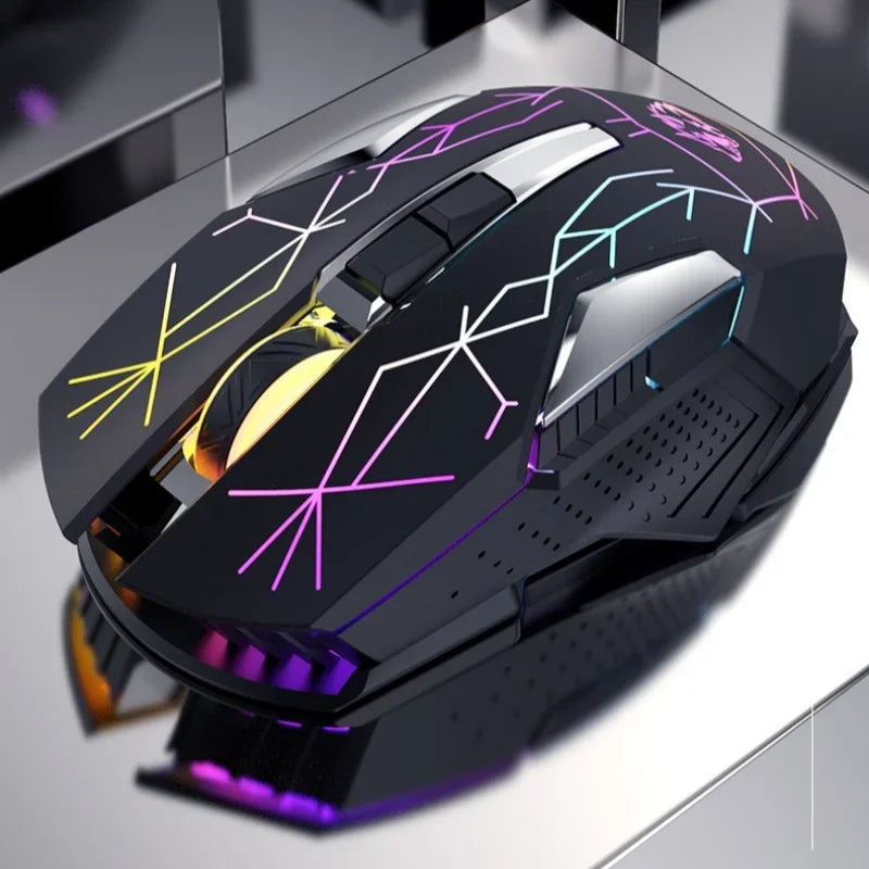 Ziyoulang X18 Wireless Charging Mechanical Mouse RGB 2400dpi Esports Gaming Mouse Pc Office Laptop Gaming Computer Free Wolf X18
