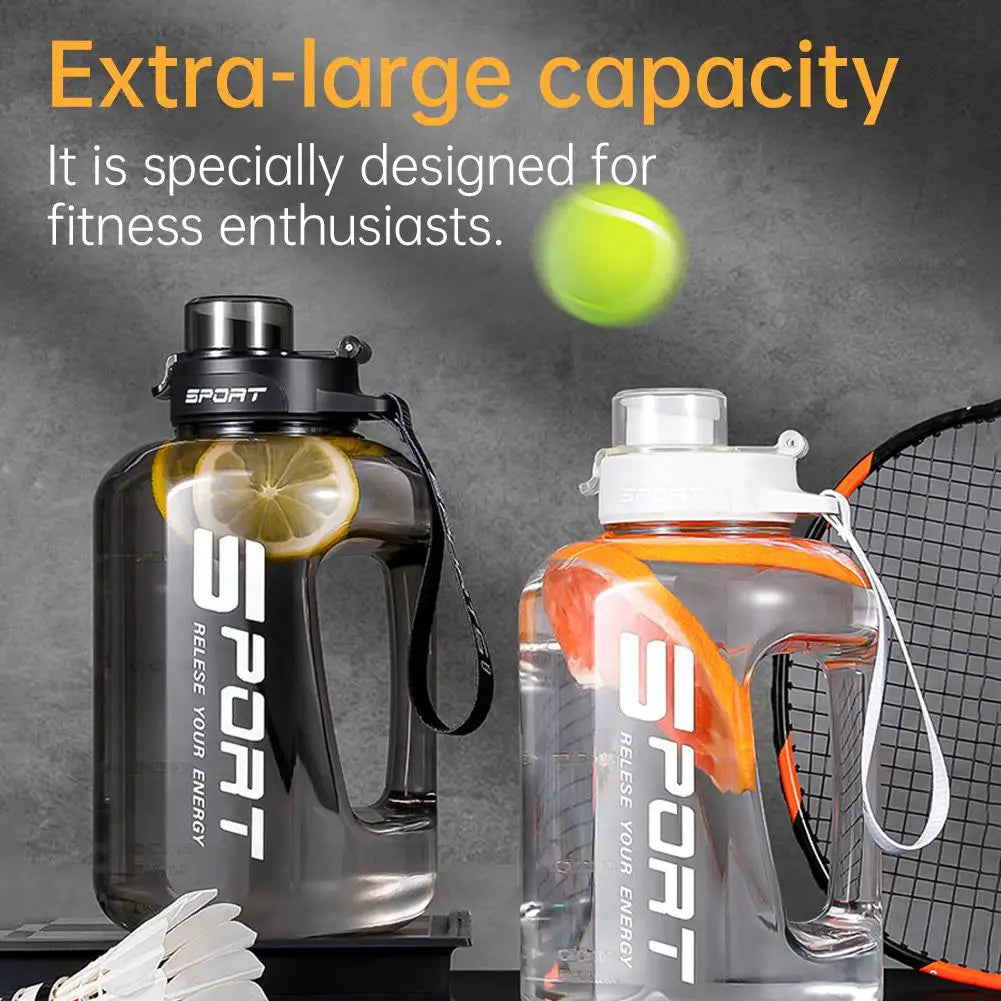2.5l Large Capacity Sports Water Bottle Big Belly Cup Bucket Space Portable New Student Sports Plastic Water Ton Cup Ton Bo U2o9