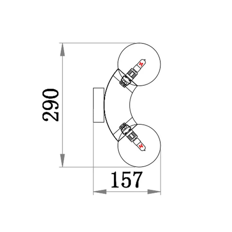 Modern Creative Lighting Design Rainbow Wall Light Childern's Room Kindergarten Asile Bedroom Bathroom Glass Ball Wall Lamp
