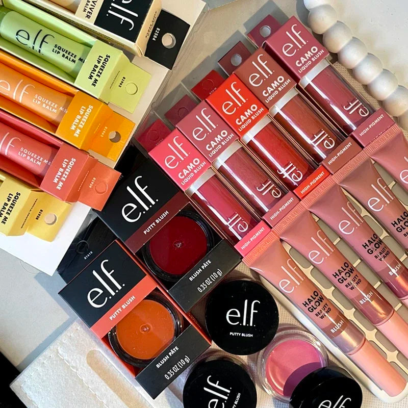New Elf 8 Colors Liquid Blush Lasting Moisturizing Face Makeup Fruit Lip Gloss Lipstick Set Mango-Watermelon Bubblegum-Cherry