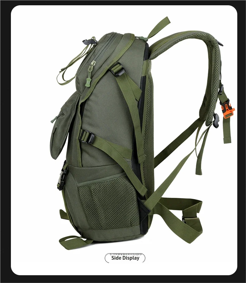 40L Travel Tactical Backpack Men Women Outdoor Travel Cycling Large Capacity Waterproof Lightweight Weight-Lifting Hiking Bag