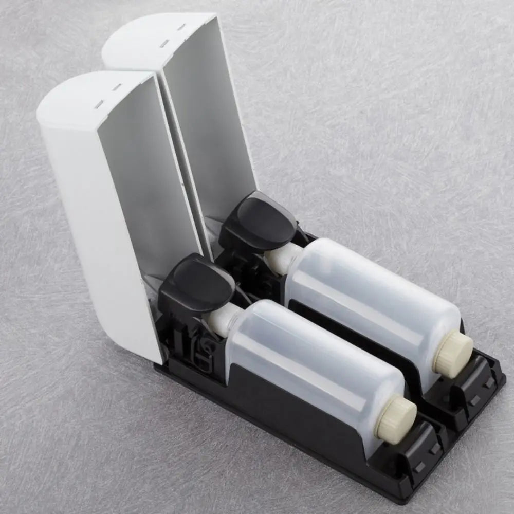 Manual Press Wall Mounted Soap Dispenser Refillable Lock Lotion Soap Container Large Capacity Space Saving Shampoo Liquid Bottle