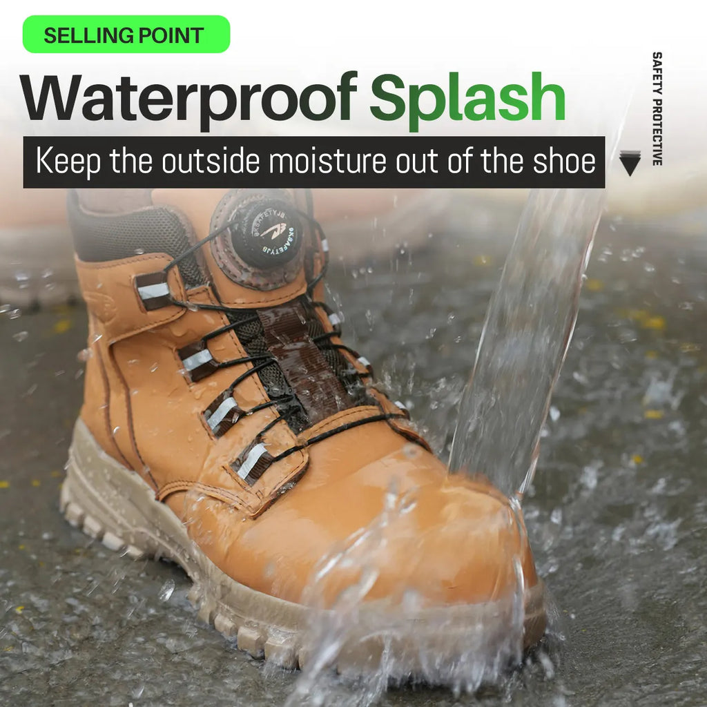 Size 47 48 Winter Work Safety Boots Men Steel Toe Work Shoes Rotating Button Waterproof Protective Men Safety Shoes Footwear