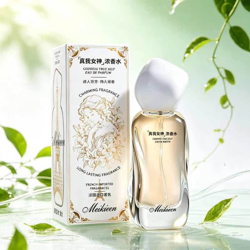 Khaki Girl Floral Fruity Eau De Toilette Long-lasting Fresh Citrus Perfume Spray Unique Crystal Bottle Daily Dating Perfume
