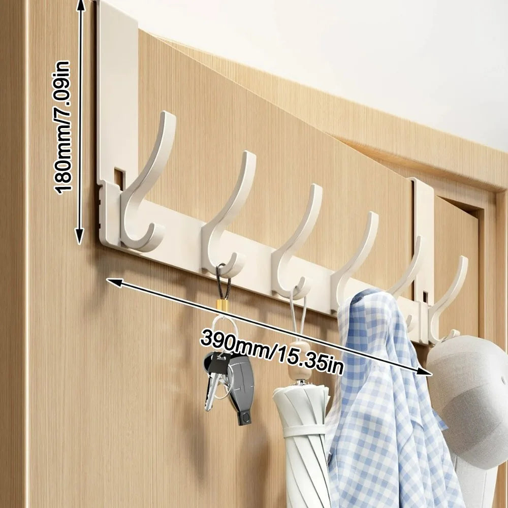 Door Behind Hook Storage Wall Hanging Clothes Hanger Coat Hook Punch-free Hanger Bedroom  Kitchen Organizer Quick Installation