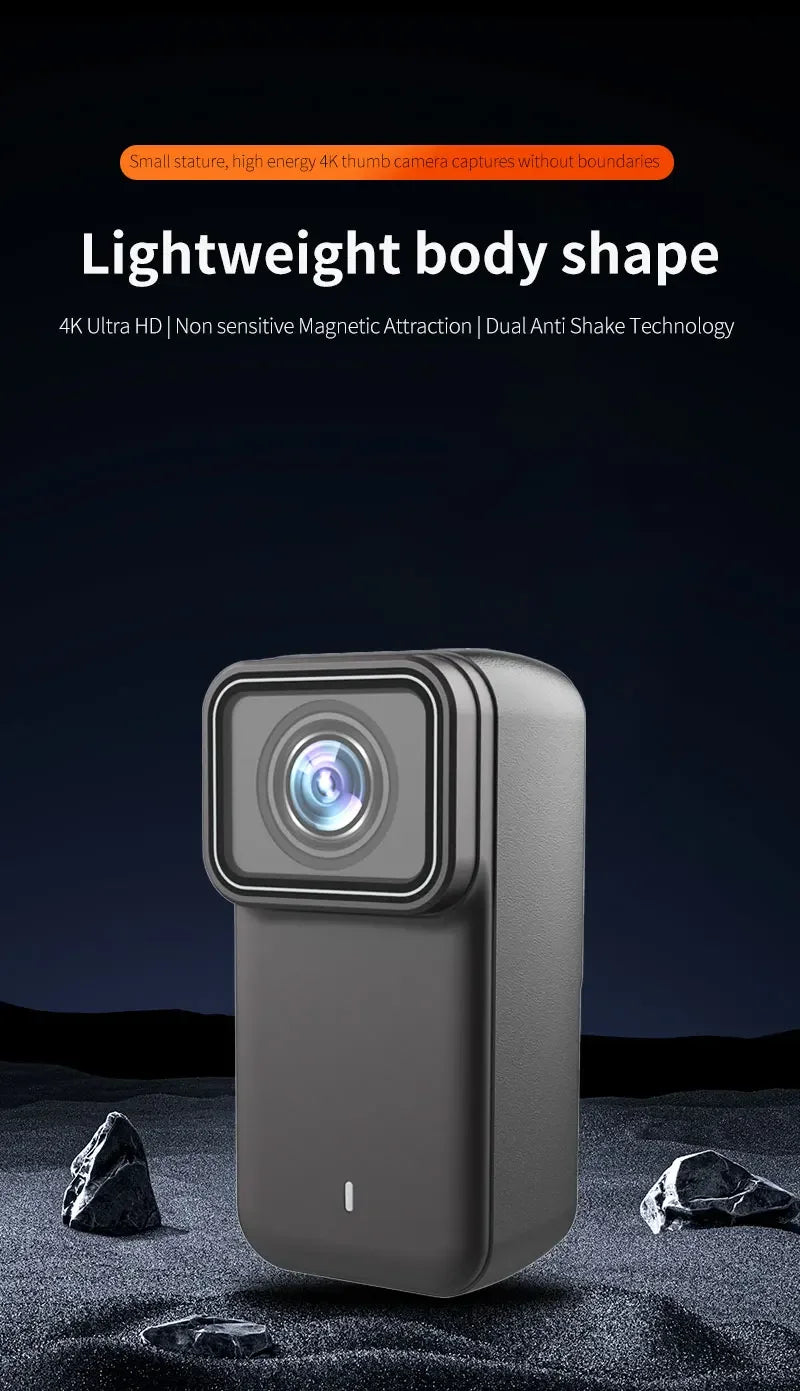 4K HD Action Camera HD EIS Magneti Pocket Video Camera 30m Waterproof WiFi Motorcycle Cam Sport Video Recorder with Memory Card