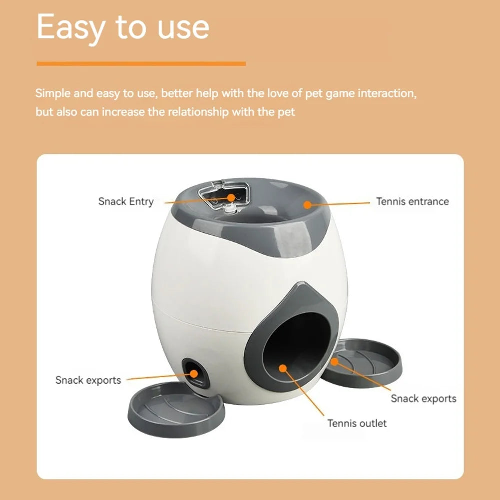 Automatic Dog Ball Launcher Dog Tennis Food Reward Machine Interactive Dog Ball Thrower Dog Tennis Balls Feeder for Dogs