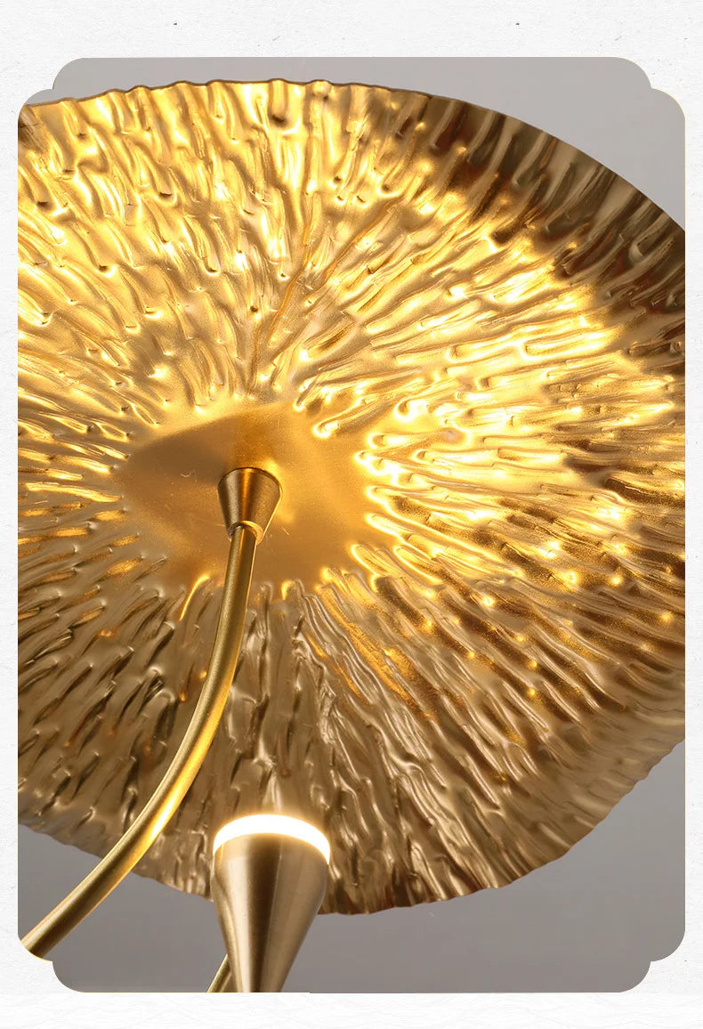 Mid century Stair Lotus light Luxury vintage lampshade Duplex Building Bedroom Living Room Tea Room Art  coffee bar lighting