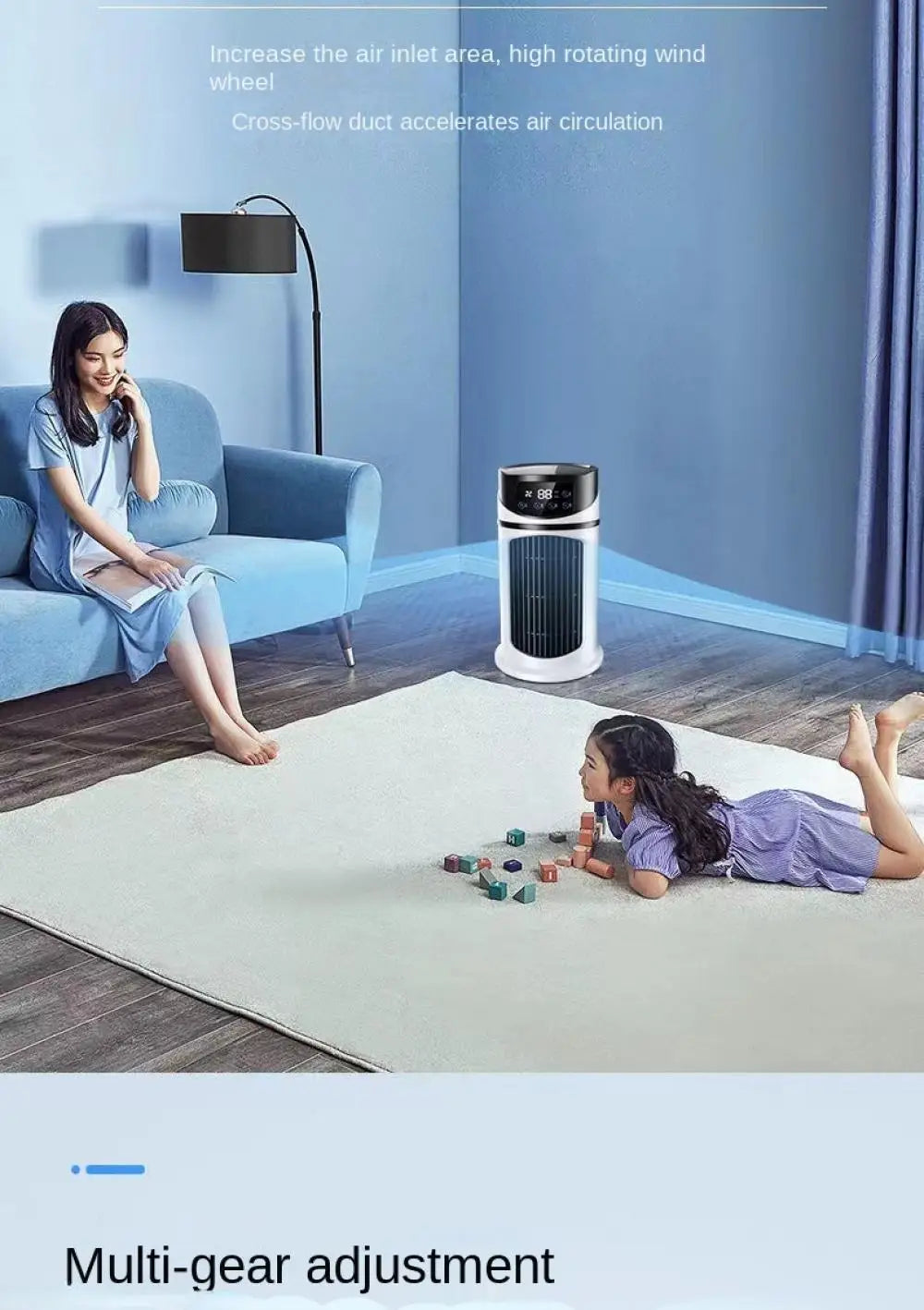 Fan Portable Cold Air Conditioning Multifunctional Air Cooled Fan Evaporative Small Air Cooler Air Conditioning Ventilador