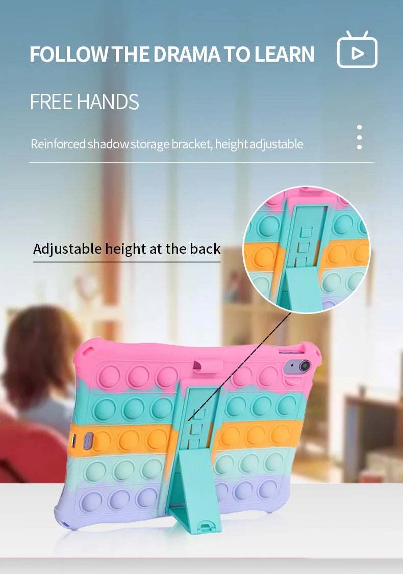 For Apple iPad 10 9 Inch 2022 Case Tablet Kids Folding Cover for iPad Air5 10.9 2022 Mini 3 4 5 6 Pro 11 9.7 10.2 2019 2020 2021