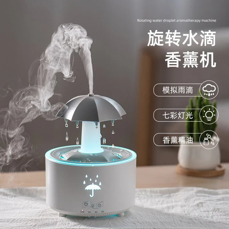 Water Drop Essential Oil Aromatherapy Machine Household Heavy Fog Volume Remote Control Timing Ultrasonic Atomizing Humidifier