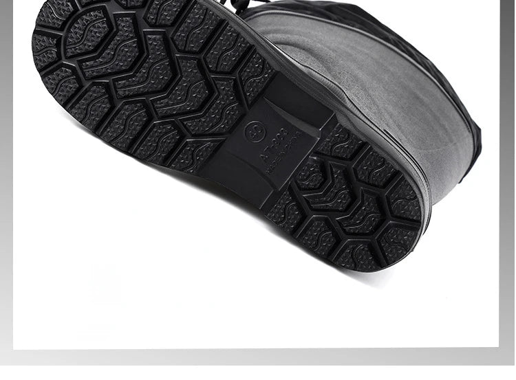 Winter Rain Shoes for Men EVA Non-slip Men Snow Boots Plush Warm Waterproof Shoes Comfortable Platform Men Work Shoes Plus Size