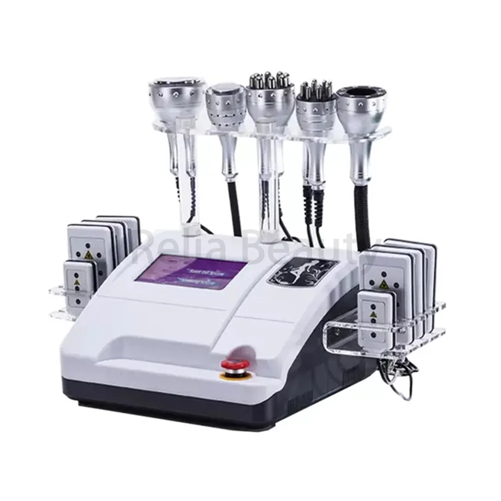 New 8 In 1 Vacuum Facial Massager 40k Ultrasonic Fat Cavitation Cellulite Reduction Liposuction Weight Loss Slimming Machine Spa