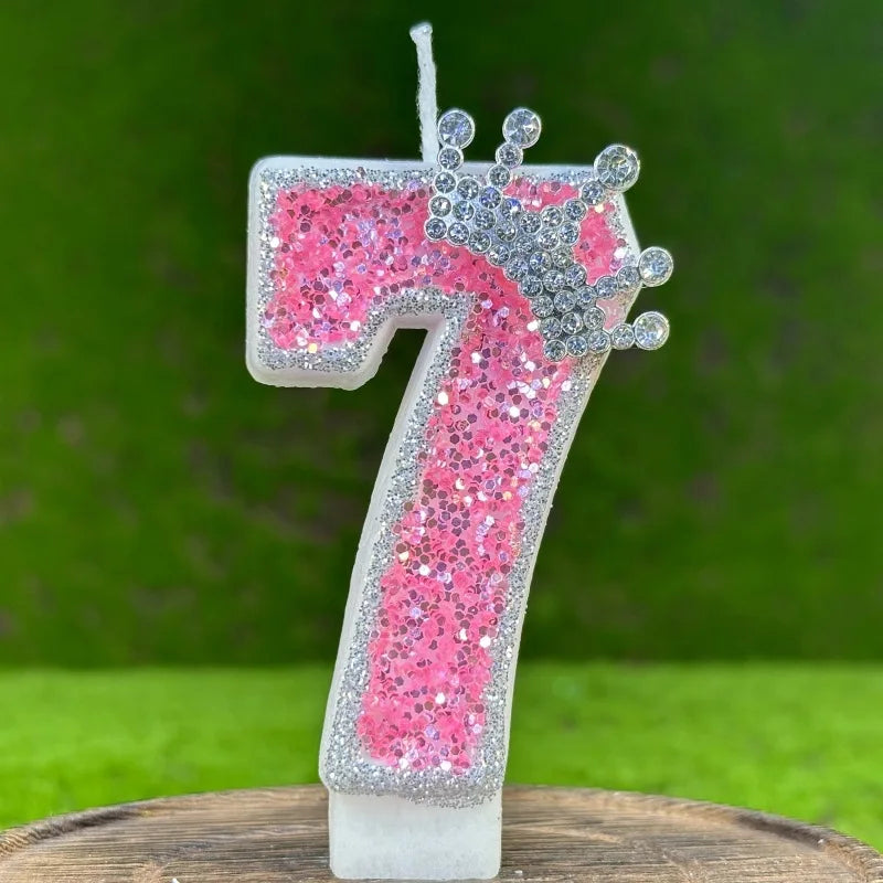 Creative digital birthday candle cake party decoration DIY birthday, crown
