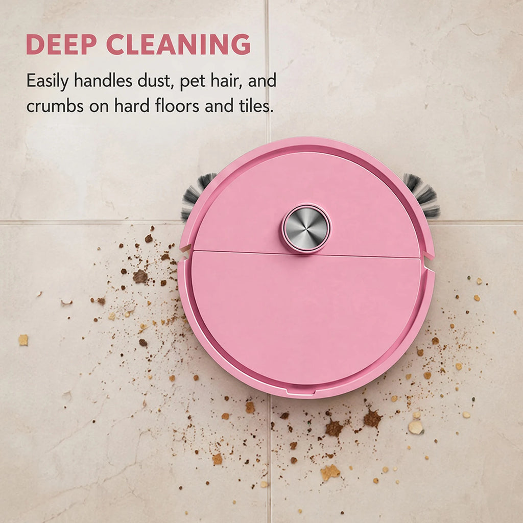 3 In 1 Intelligent Cleaning Robot Easy To Use Mini Robots Vacuum Cleaner Multi Function Sweeping Cleaners for Car&Home Cleanings
