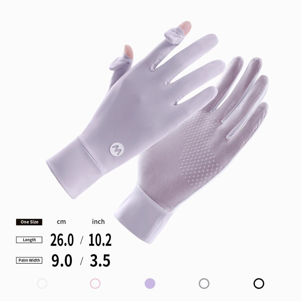 Summer Sunshade Gloves Quick Drying Touch Screen Outdoor Sports Cycling Gloves Breathable Non Slip UV Sun Protection Gloves